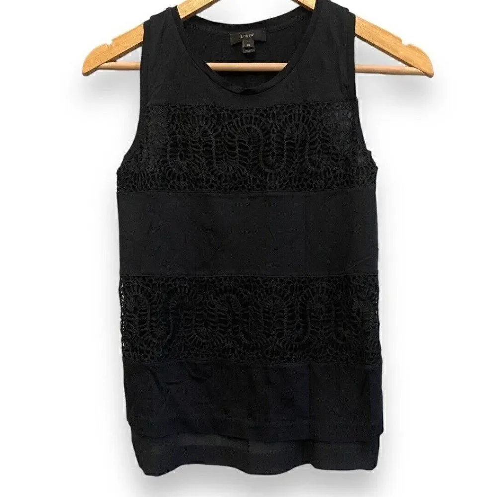 J. Crew Black Sleeveless Blouse
